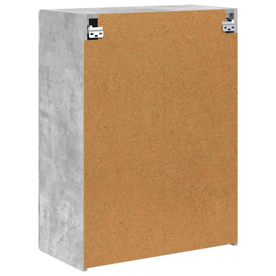 TV-wandkast Beton Grijs 59,5 x 31 x 80 cm Bewerkt hout