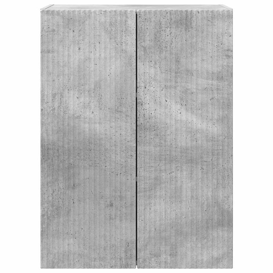 TV-wandkast Beton Grijs 59,5 x 31 x 80 cm Bewerkt hout