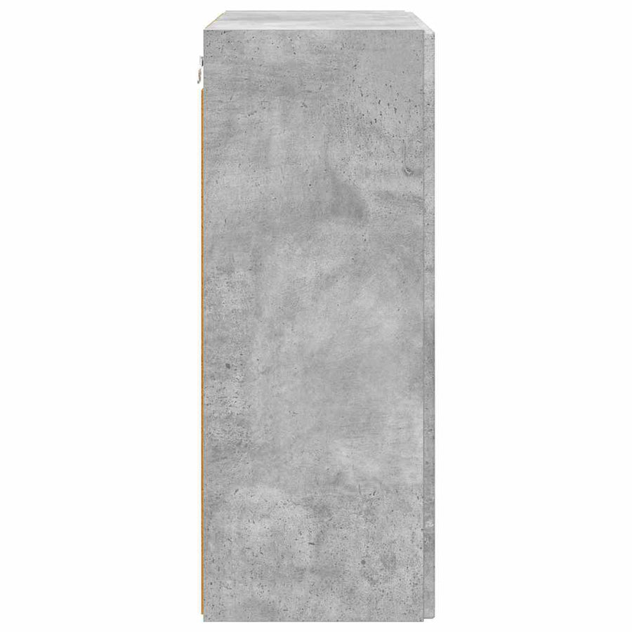 TV-wandkast Beton Grijs 59,5 x 31 x 80 cm Bewerkt hout
