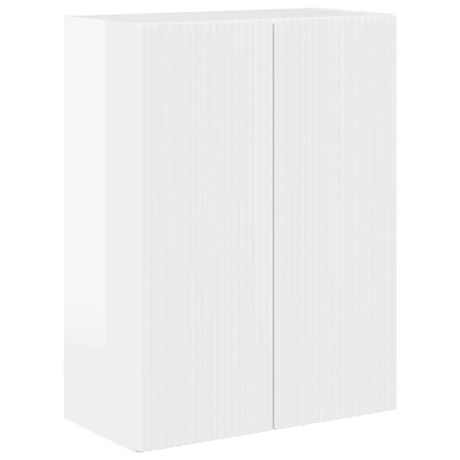 TV-wandkast Hoogglans wit 59,5 x 31 x 80 cm Bewerkt hout