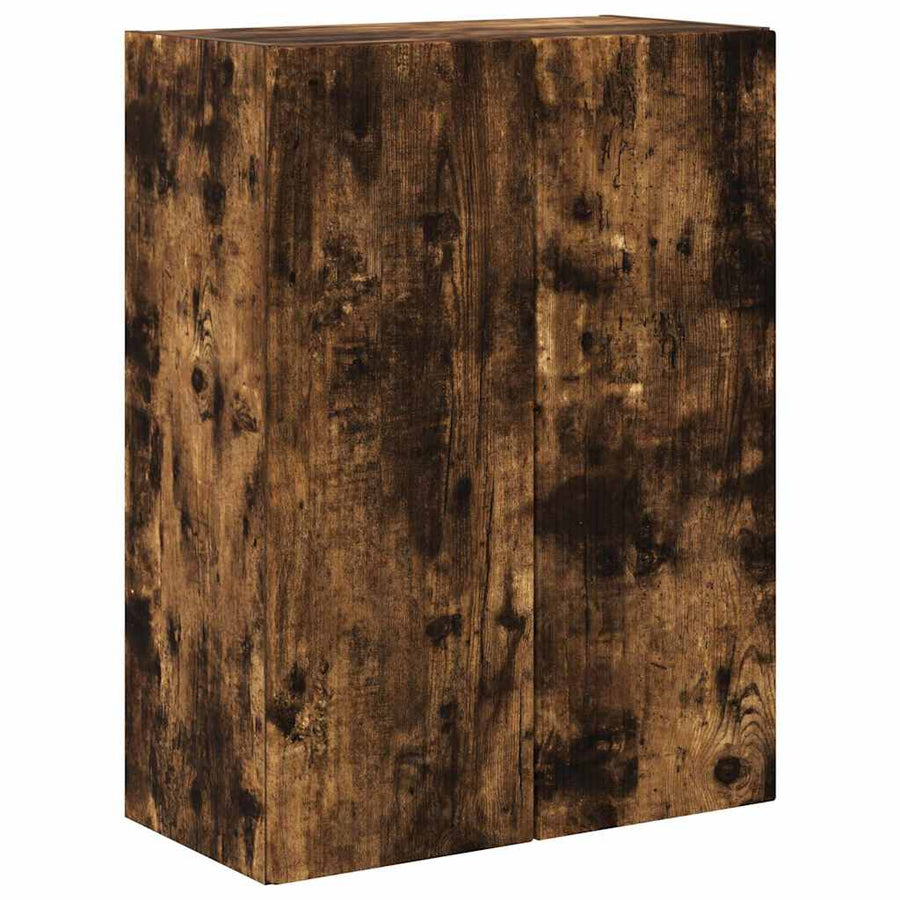 TV-wandkast Gerookt eiken 59,5 x 31 x 80 cm Bewerkt hout