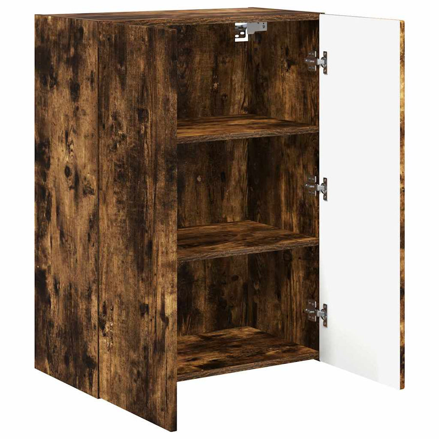 TV-wandkast Gerookt eiken 59,5 x 31 x 80 cm Bewerkt hout