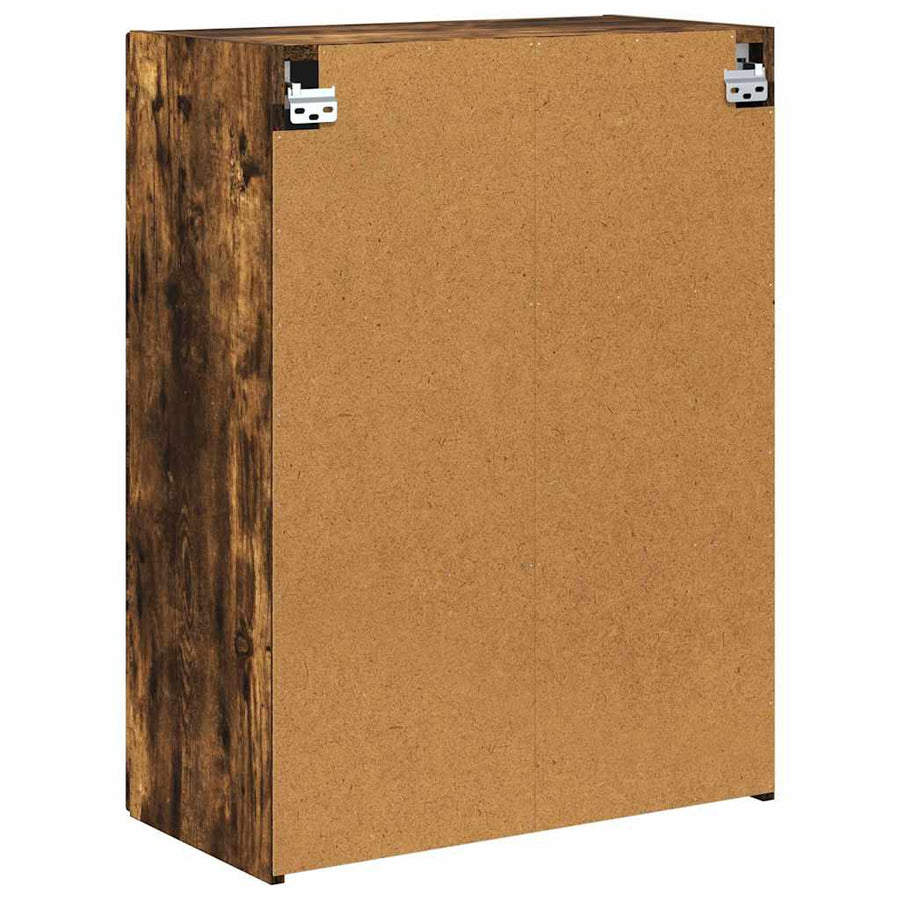 TV-wandkast Gerookt eiken 59,5 x 31 x 80 cm Bewerkt hout
