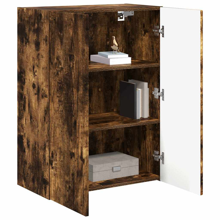 TV-wandkast Gerookt eiken 59,5 x 31 x 80 cm Bewerkt hout