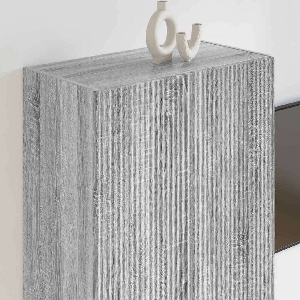 TV-wandkast Grijs Sonoma 59,5 x 31 x 80 cm Bewerkt hout