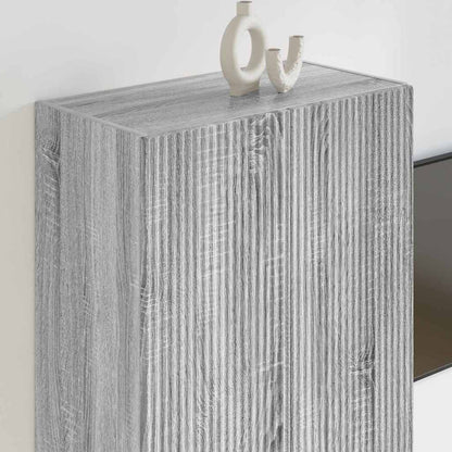 TV-wandkast Grijs Sonoma 59,5 x 31 x 80 cm Bewerkt hout