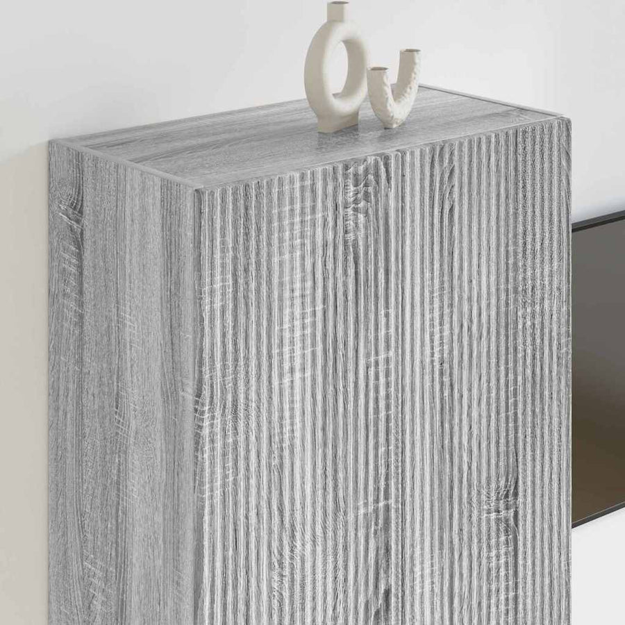 TV-wandkast Grijs Sonoma 59,5 x 31 x 80 cm Bewerkt hout
