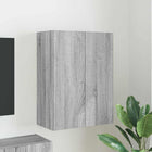 Tv-wandkast 59,5x31x80 cm grijs bewerkt hout