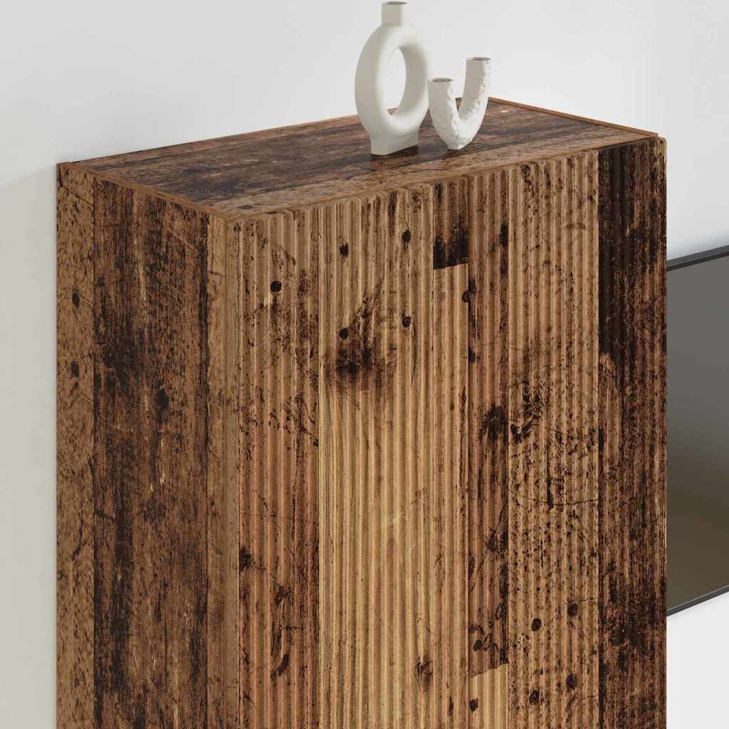 TV-wandkast Oud Hout 59,5 x 31 x 80 cm Bewerkt hout