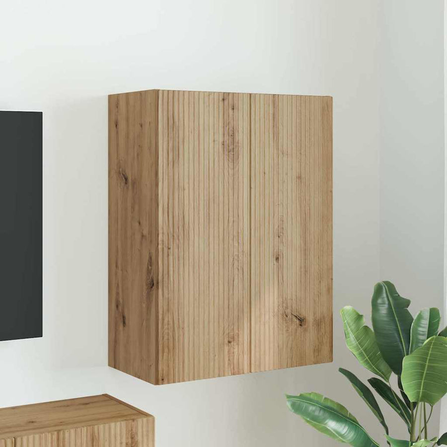 TV-wandkast Artisan Eiken 59,5 x 31 x 80 cm Bewerkt hout