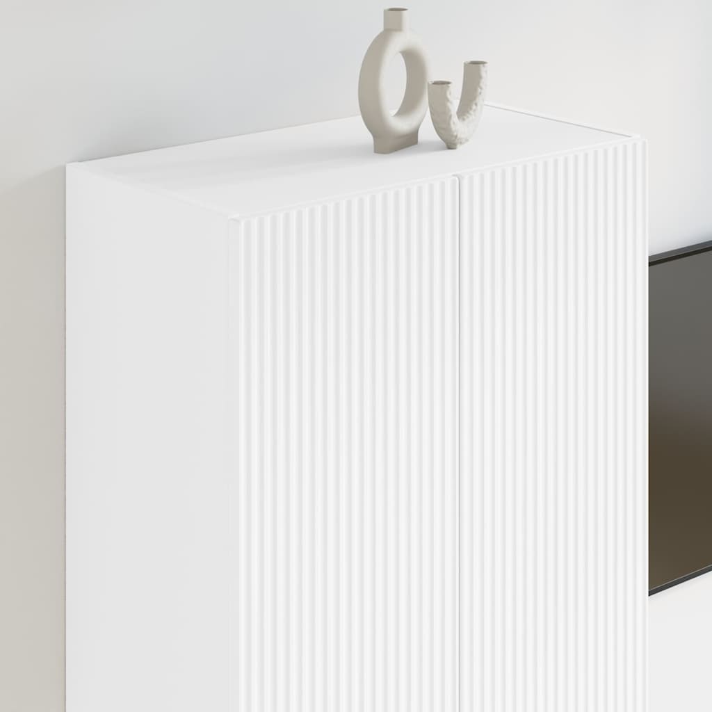 TV-wandkast Wandgemonteerd Wit 59,5 x 31 x 100 cm Bewerkt hout