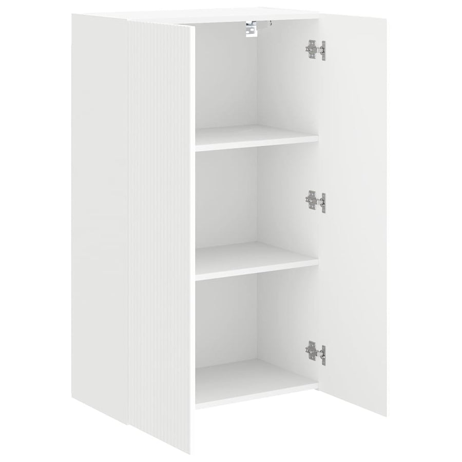 TV-wandkast Wandgemonteerd Wit 59,5 x 31 x 100 cm Bewerkt hout