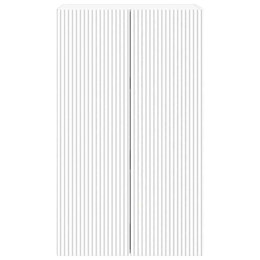 TV-wandkast Wandgemonteerd Wit 59,5 x 31 x 100 cm Bewerkt hout