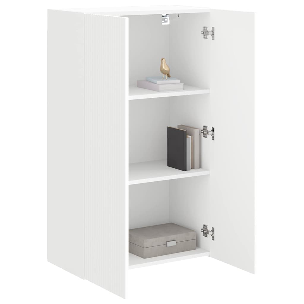 TV-wandkast Wandgemonteerd Wit 59,5 x 31 x 100 cm Bewerkt hout