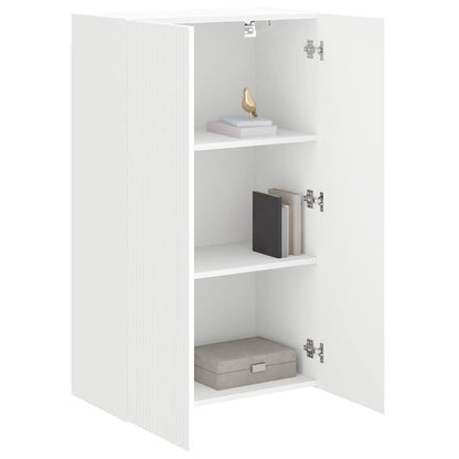 TV-wandkast Wandgemonteerd Wit 59,5 x 31 x 100 cm Bewerkt hout