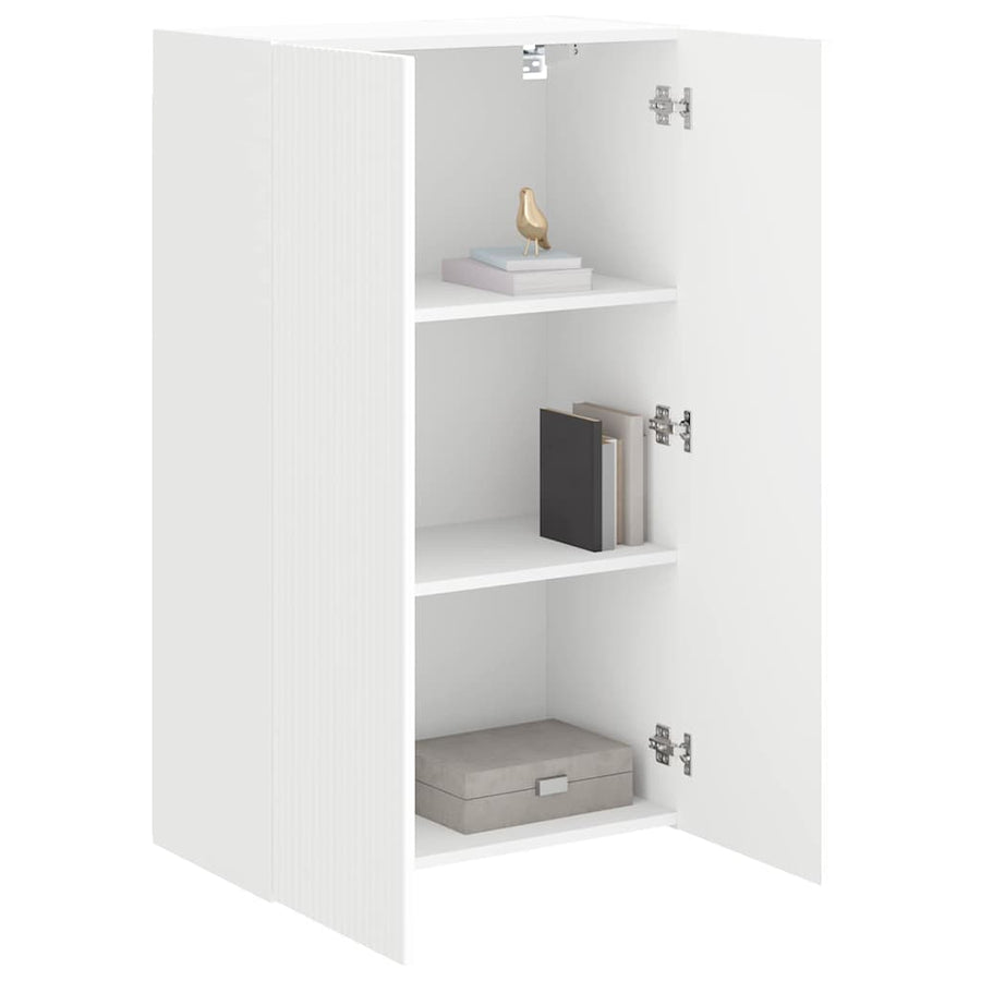 TV-wandkast Wandgemonteerd Wit 59,5 x 31 x 100 cm Bewerkt hout