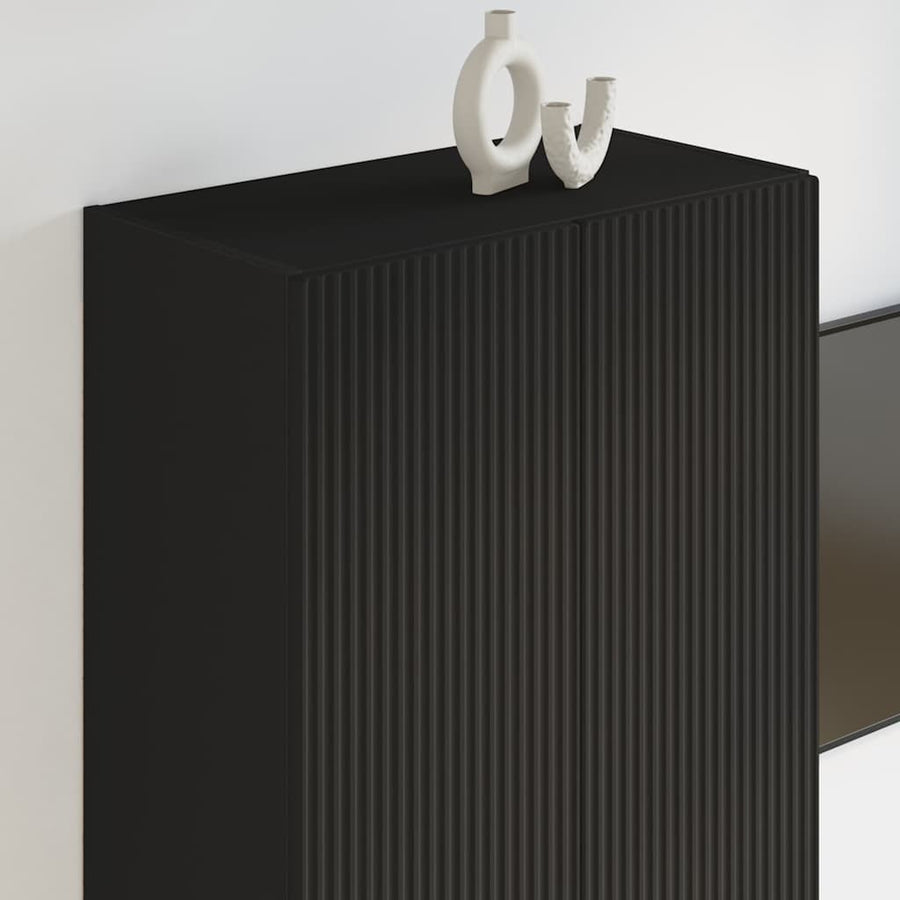 TV-wandkast Zwart 59,5 x 31 x 100 cm Bewerkt hout