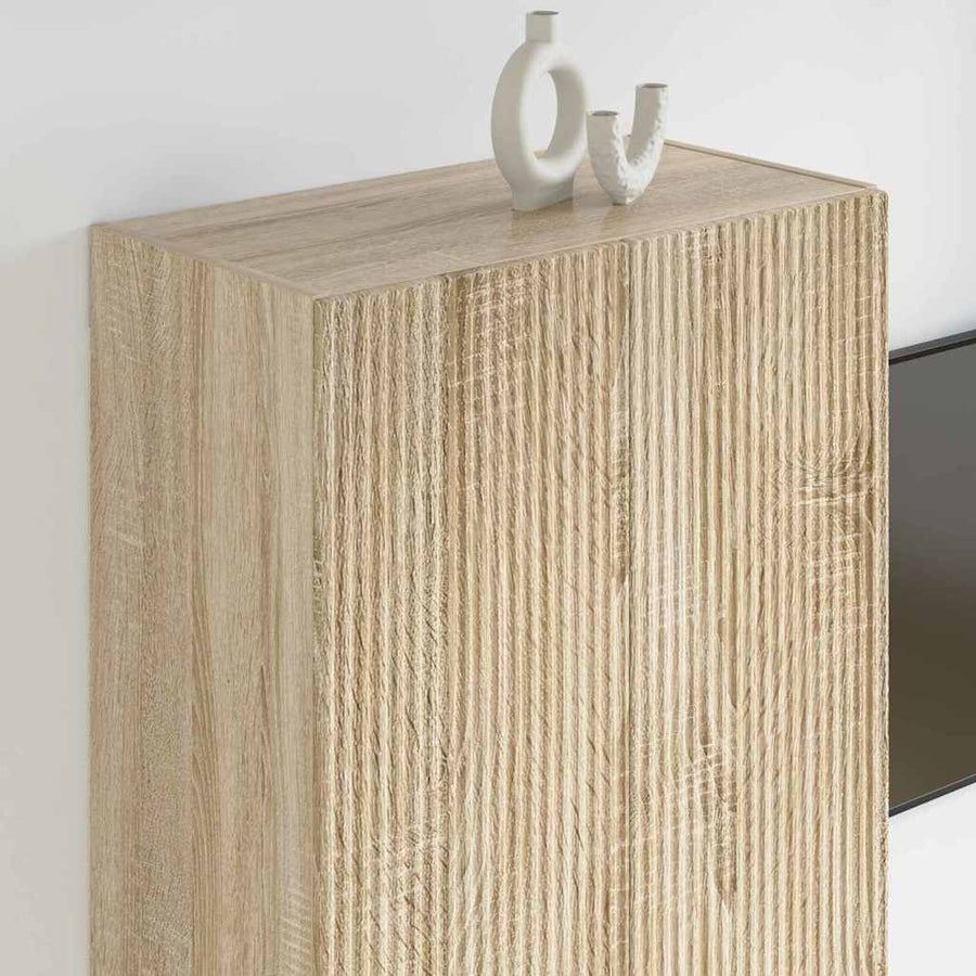 TV-wandkast Sonoma Eiken 59,5 x 31 x 100 cm Bewerkt hout