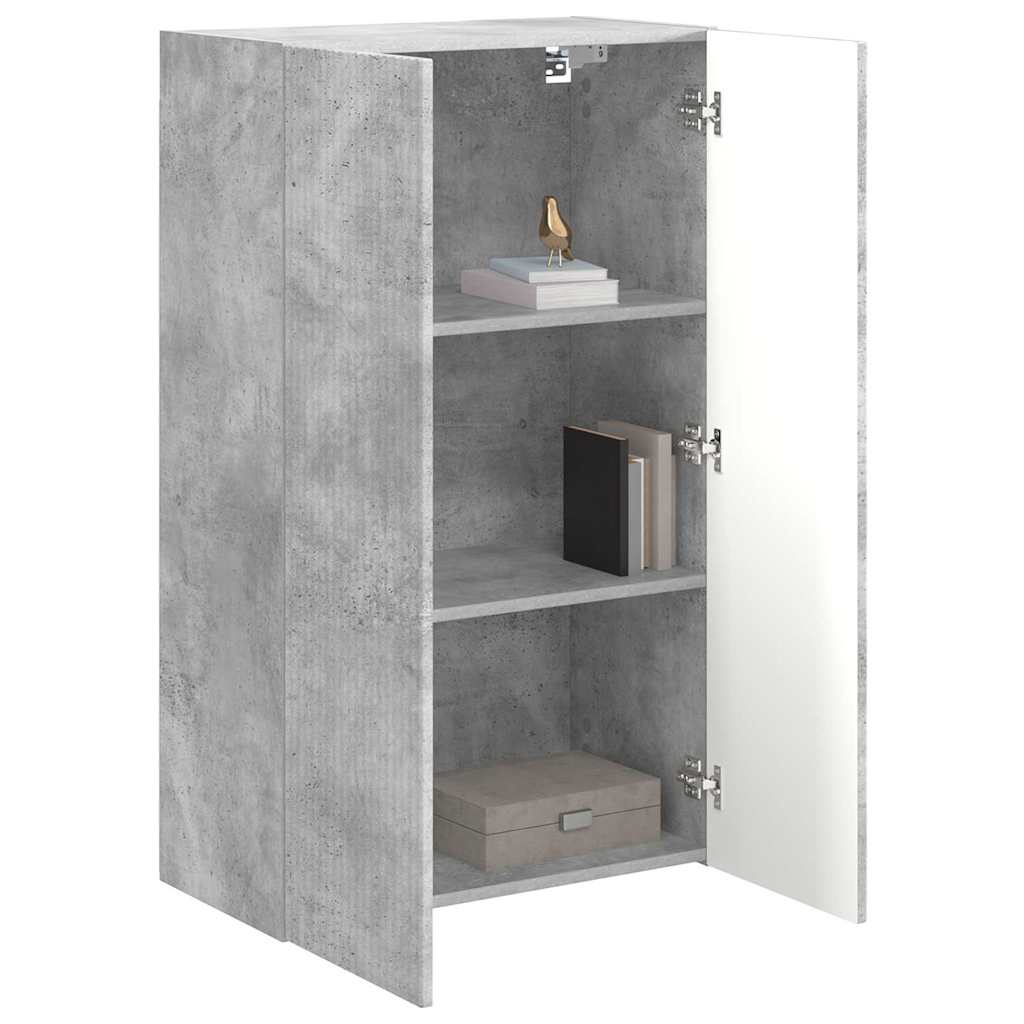 TV-wandkast Beton Grijs 59,5 x 31 x 100 cm Bewerkt hout