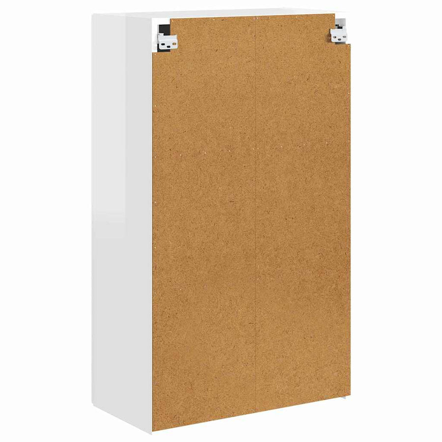 TV-wandkast Hoogglans wit 59,5 x 31 x 100 cm Bewerkt hout