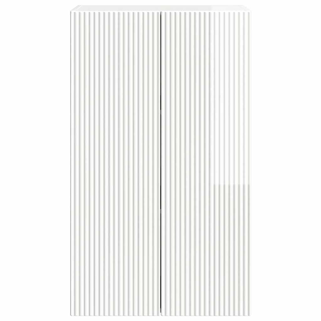 TV-wandkast Hoogglans wit 59,5 x 31 x 100 cm Bewerkt hout