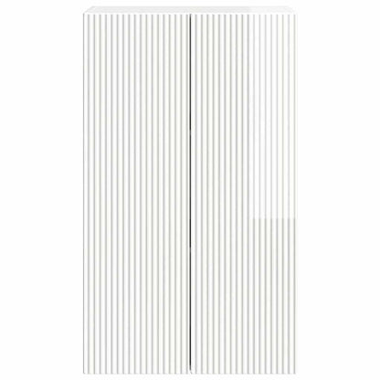 TV-wandkast Hoogglans wit 59,5 x 31 x 100 cm Bewerkt hout