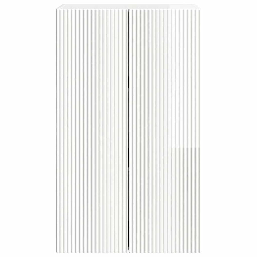 TV-wandkast Hoogglans wit 59,5 x 31 x 100 cm Bewerkt hout