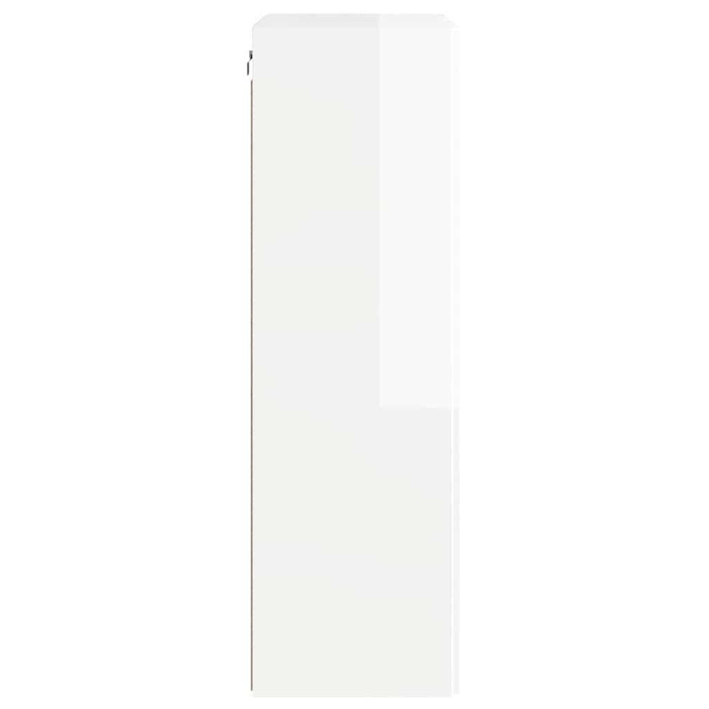 TV-wandkast Hoogglans wit 59,5 x 31 x 100 cm Bewerkt hout
