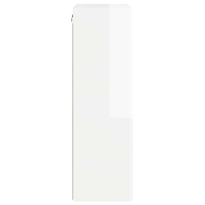 TV-wandkast Hoogglans wit 59,5 x 31 x 100 cm Bewerkt hout
