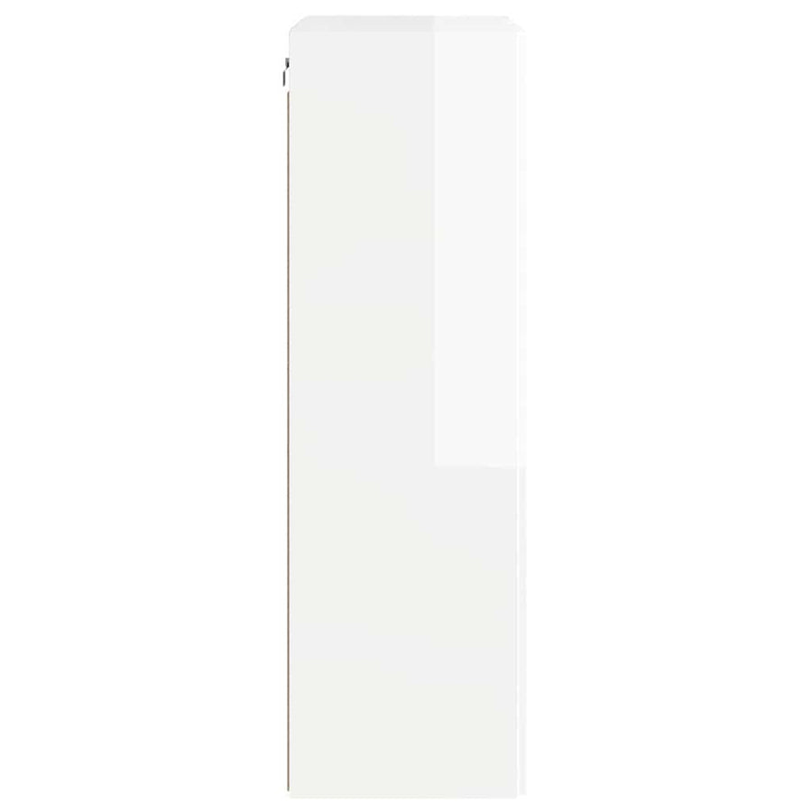 TV-wandkast Hoogglans wit 59,5 x 31 x 100 cm Bewerkt hout