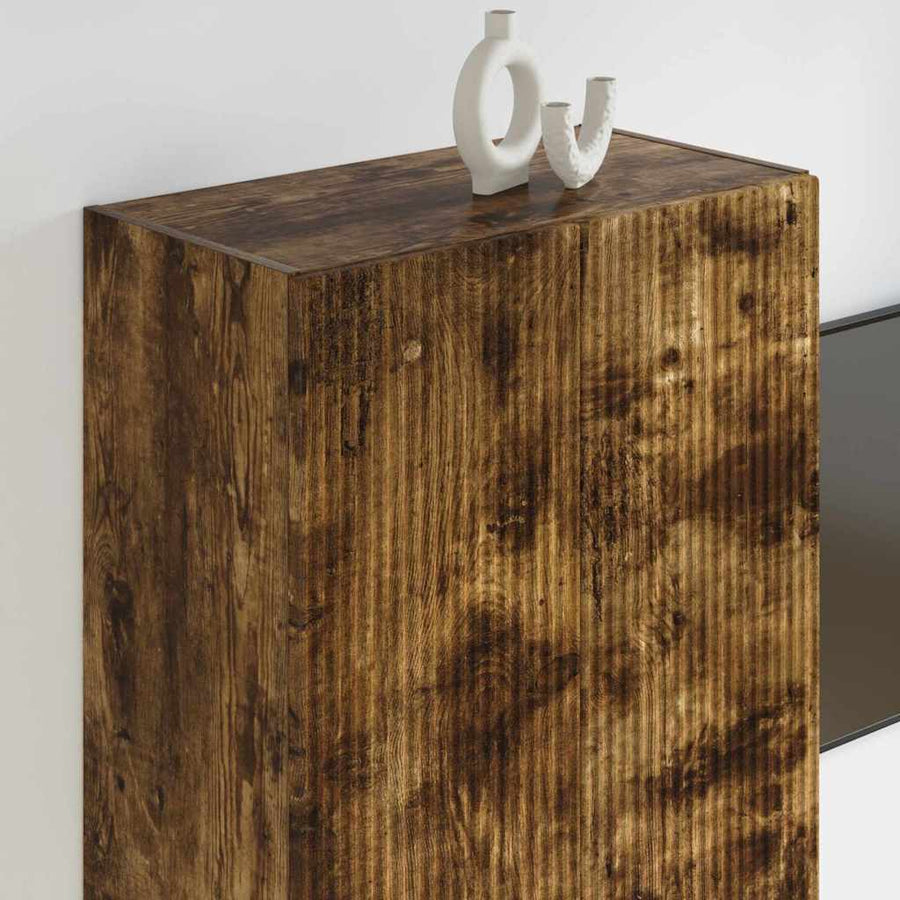 TV-wandkast Gerookt eiken 59,5 x 31 x 100 cm Bewerkt hout