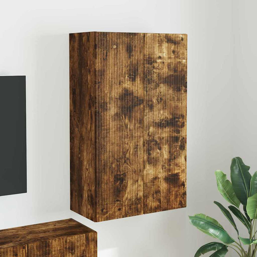 TV-wandkast Gerookt eiken 59,5 x 31 x 100 cm Bewerkt hout