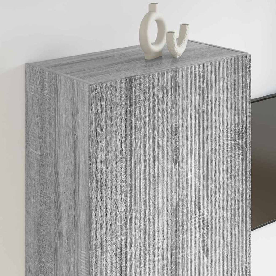TV-wandkast Grijs Sonoma 59,5 x 31 x 100 cm Bewerkt hout
