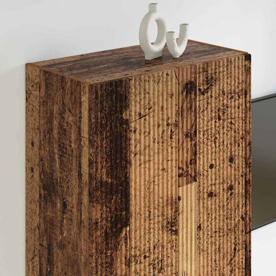 TV-wandkast Oud Hout 59,5 x 31 x 100 cm Bewerkt hout
