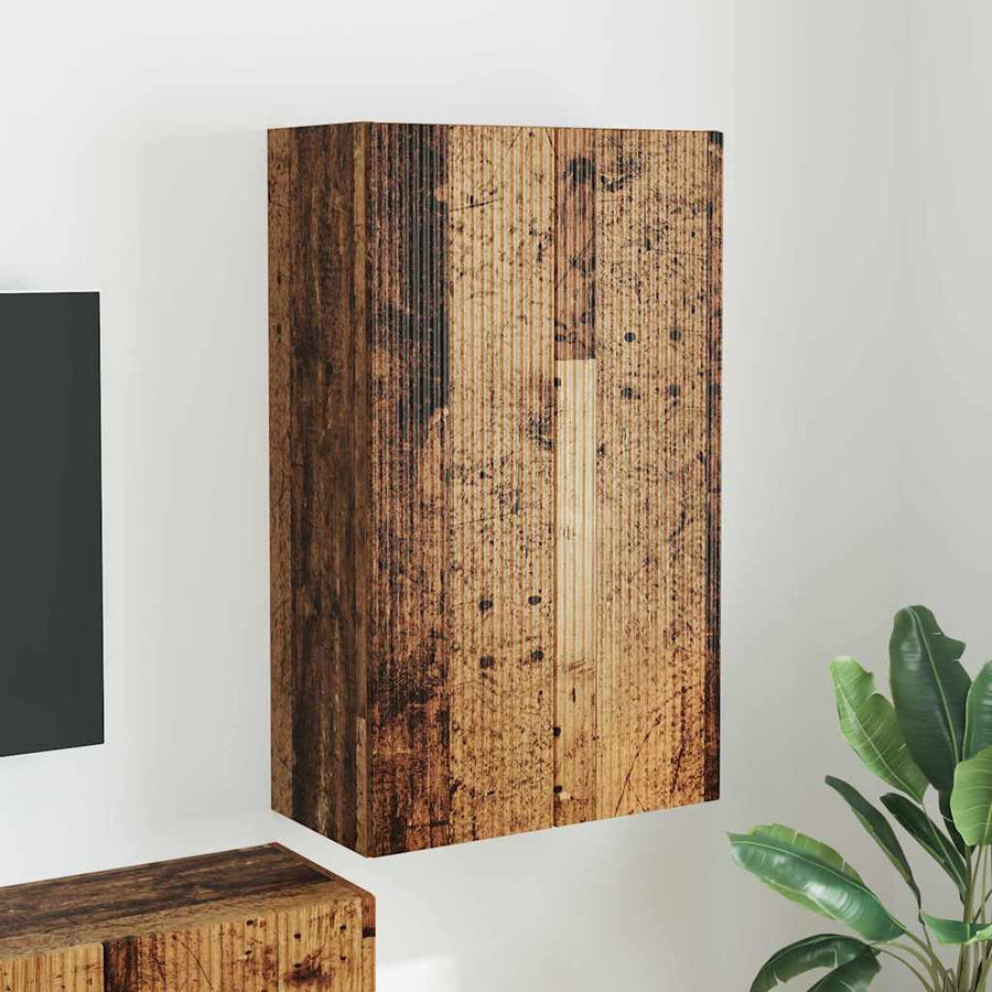 TV-wandkast Oud Hout 59,5 x 31 x 100 cm Bewerkt hout