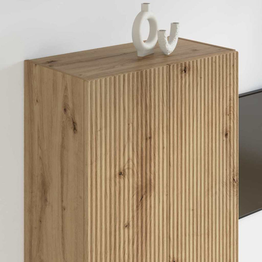 TV-wandkast Artisan Eiken 59,5 x 31 x 100 cm Bewerkt hout