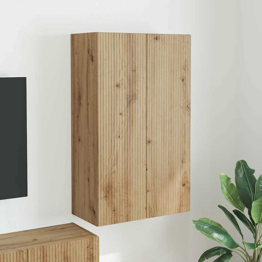 TV-wandkast Artisan Eiken 59,5 x 31 x 100 cm Bewerkt hout