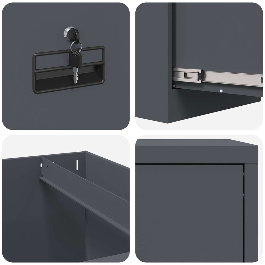Bestandenkast Antraciet 44 x 50 x 106,5 cm Koudgewalst Staal
