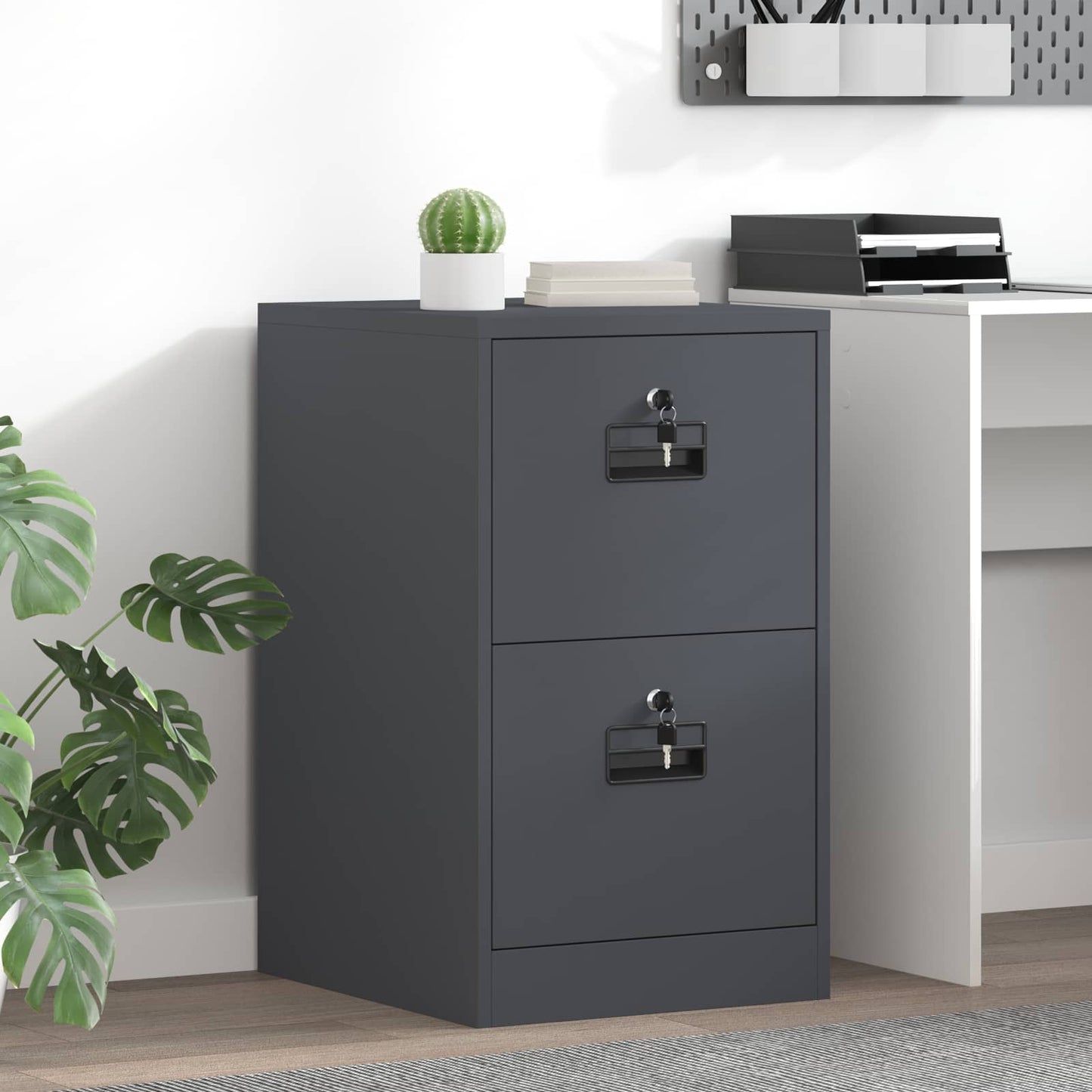 Bestandenkast Antraciet 44 x 50 x 106,5 cm Koudgewalst Staal