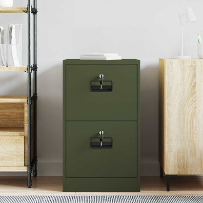 Bestandenkast Olijf Groen 44 X 50 X 106,5 Cm Koudgewalst Staal Olijfgroen