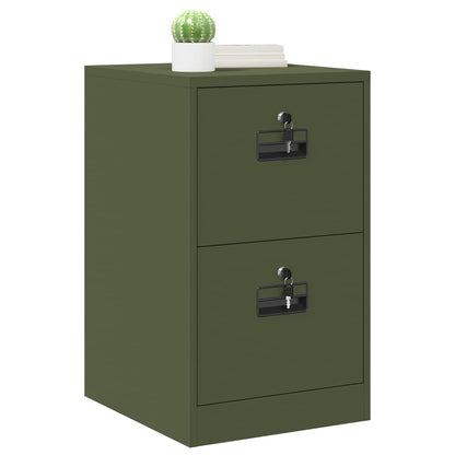 Bestandenkast Olijf Groen 44 X 50 X 106,5 Cm Koudgewalst Staal Olijfgroen