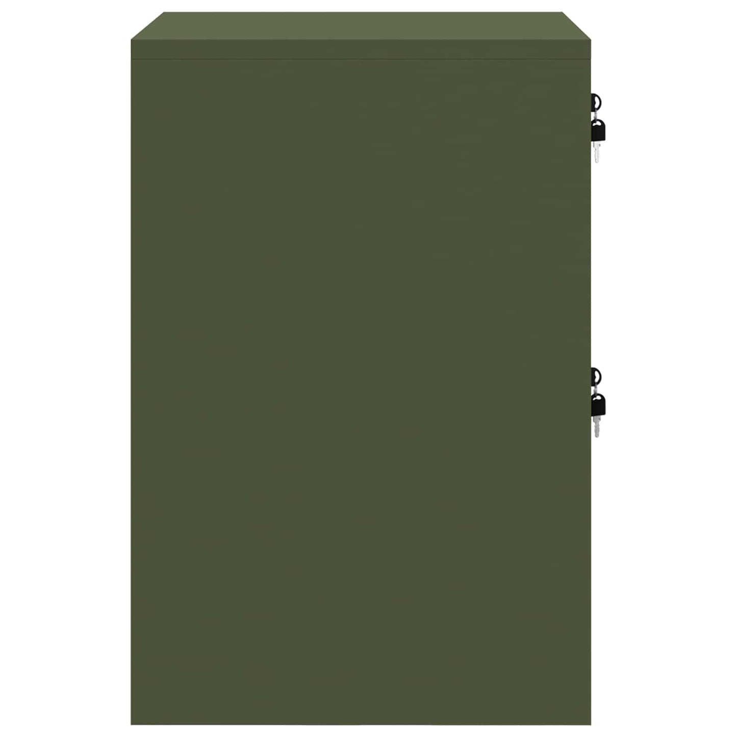 Bestandenkast Olijf Groen 44 X 50 X 106,5 Cm Koudgewalst Staal Olijfgroen