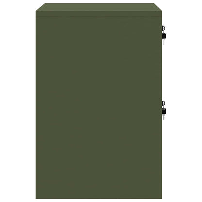 Bestandenkast Olijf Groen 44 X 50 X 106,5 Cm Koudgewalst Staal Olijfgroen