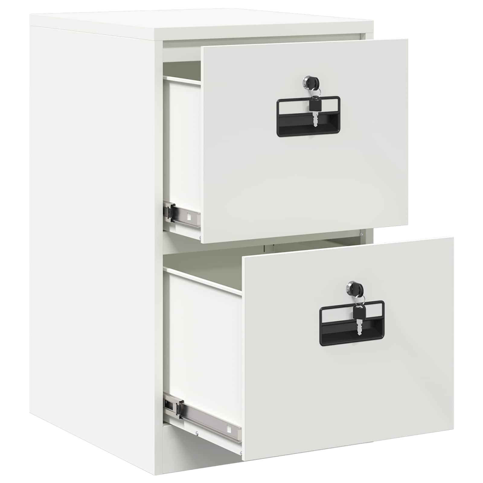 Bestandenkast met lade Wit 44 x 50 x 106,5 cm Koudgewalst Staal