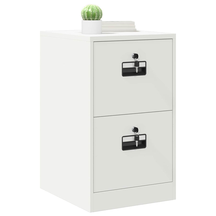 Bestandenkast met lade Wit 44 x 50 x 106,5 cm Koudgewalst Staal