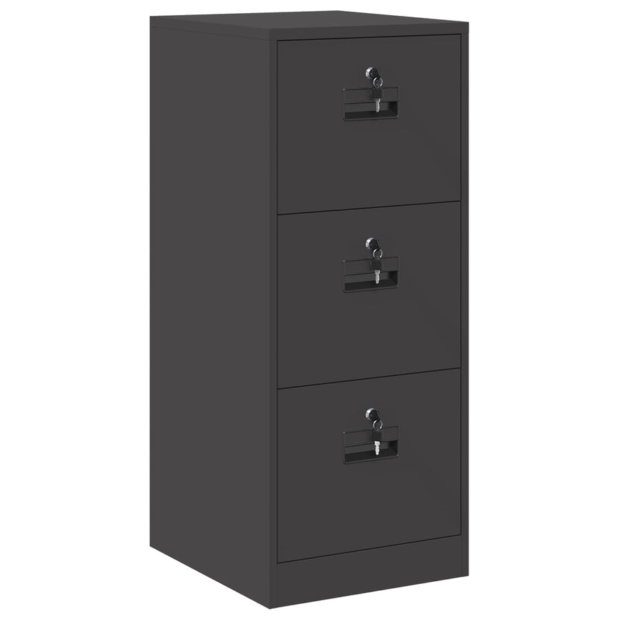 Bestandenkast 44 X 50 X 106,5 Cm Koudgewalst Staal Zwart