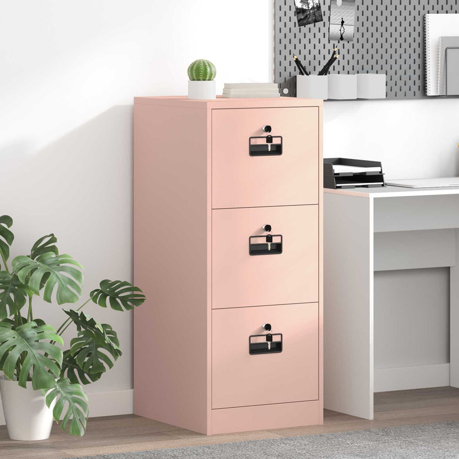 Bestandenkast 44 X 50 X 106,5 Cm Koudgewalst Staal Roze