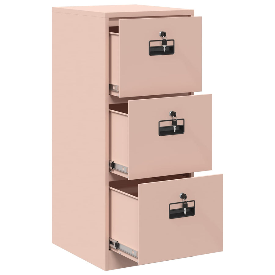 Bestandenkast 44 X 50 X 106,5 Cm Koudgewalst Staal Roze