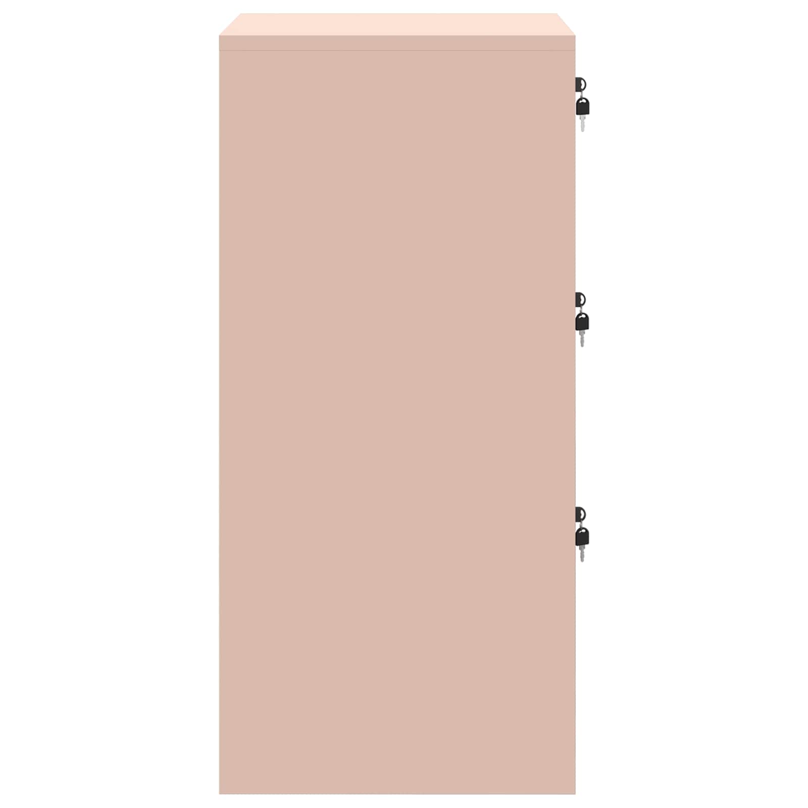 Bestandenkast 44 X 50 X 106,5 Cm Koudgewalst Staal Roze