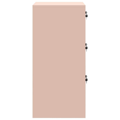 Bestandenkast 44 X 50 X 106,5 Cm Koudgewalst Staal Roze